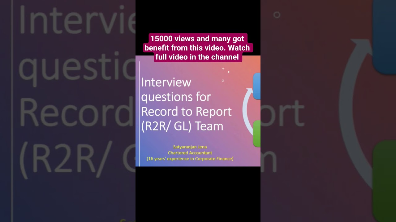 How to prepare for R2R interview, GL team, accounting interviews, 