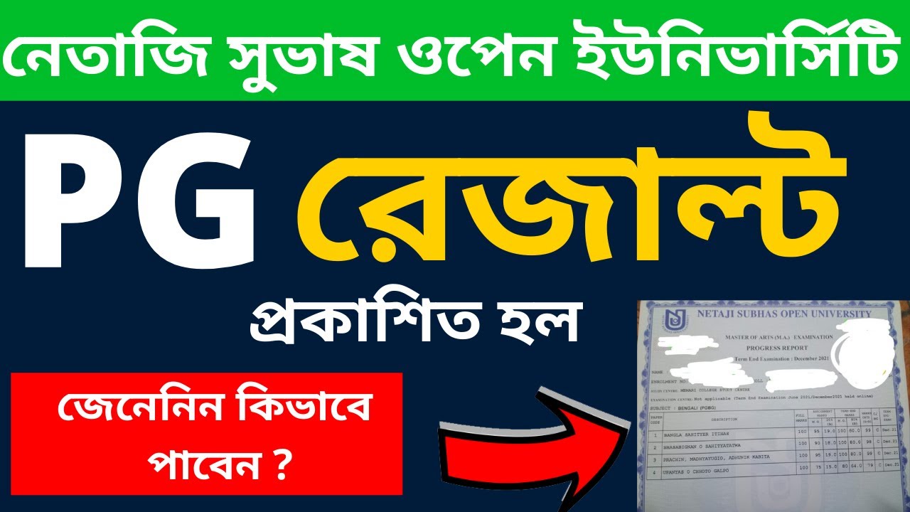 NSOU PG Result Published | NSOU PG Result Update 2021 | NSOU Solutions