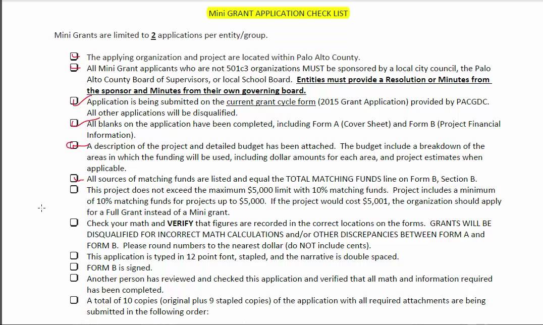 Mini Grant Application Tutorial