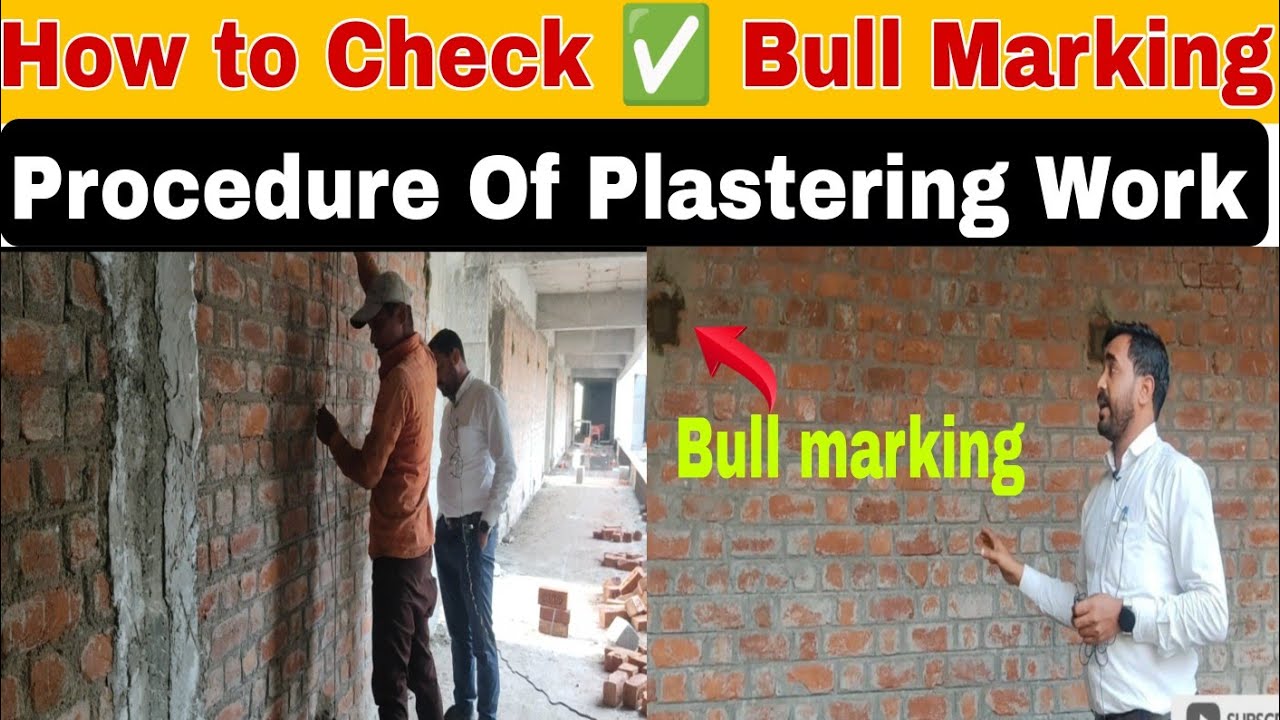 How to Check Bull Marking || Procedure of Plastering Work || Plastering Work ||