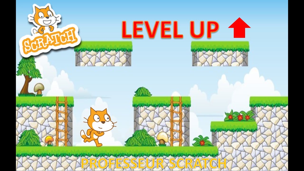 Comment changer de niveau sur un jeu de plateforme Scratch