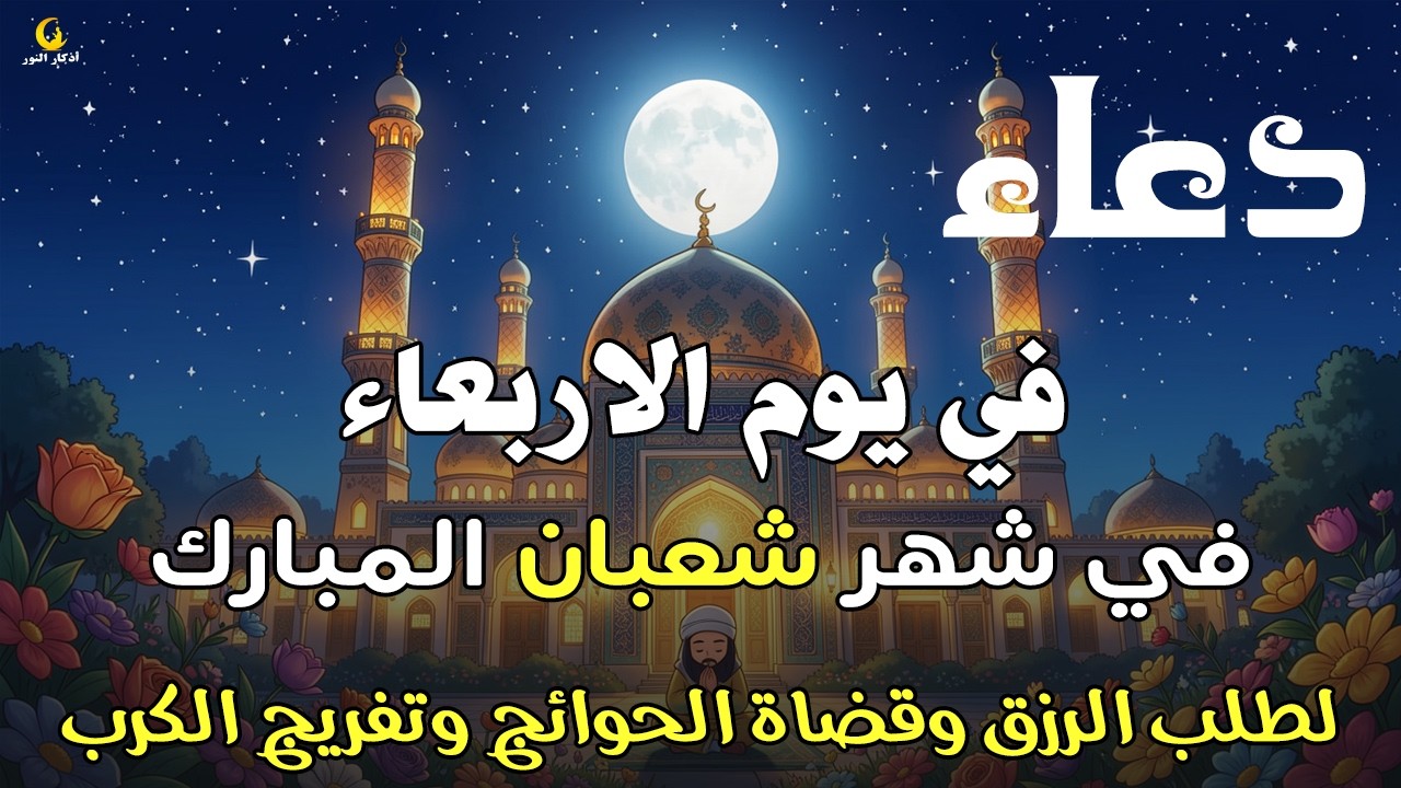 دعاء فى صباح يوم الأربعاء 23 من شهر شعبان لطلب الرزق والفرج وقضاء الحوائج وتفريج الهم بإذن الله 💚