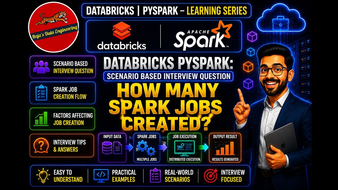 49. Databricks & Spark: Interview Question(Scenario Based) - How many spark jobs get created?