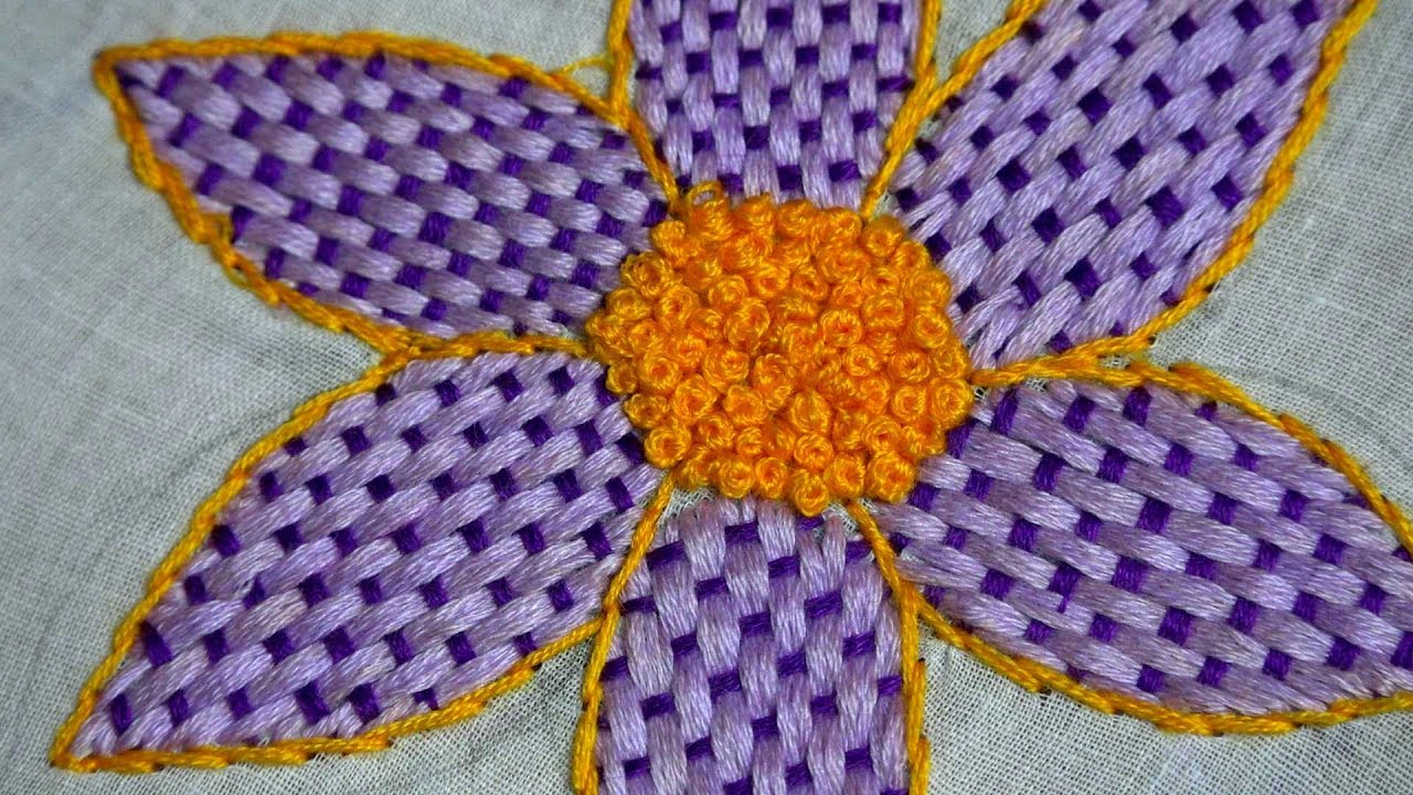 Hand Embroidery Design of Checkered Stitch
