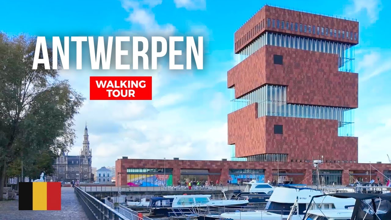 Antwerp City Walking Tour 4K 🇧🇪 | Explore Felix Pakhuis, MAS, Hendrik Conscienceplein & Old Streets