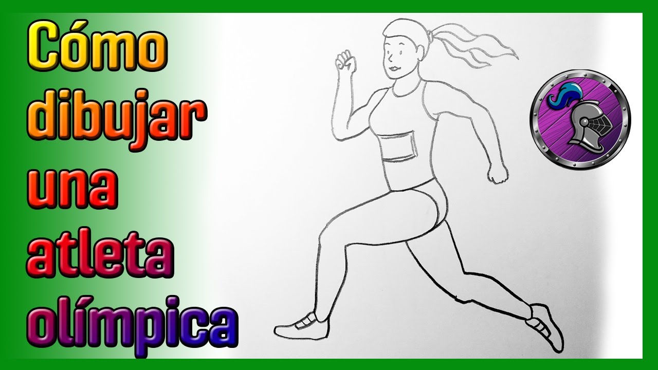 🏃‍♀️🥇Cómo dibujar UNA ATLETA OLÍMPICA CORRIENDO🏃‍♀️🥇How to draw an OLIMPIC RUNNER ✏️😉