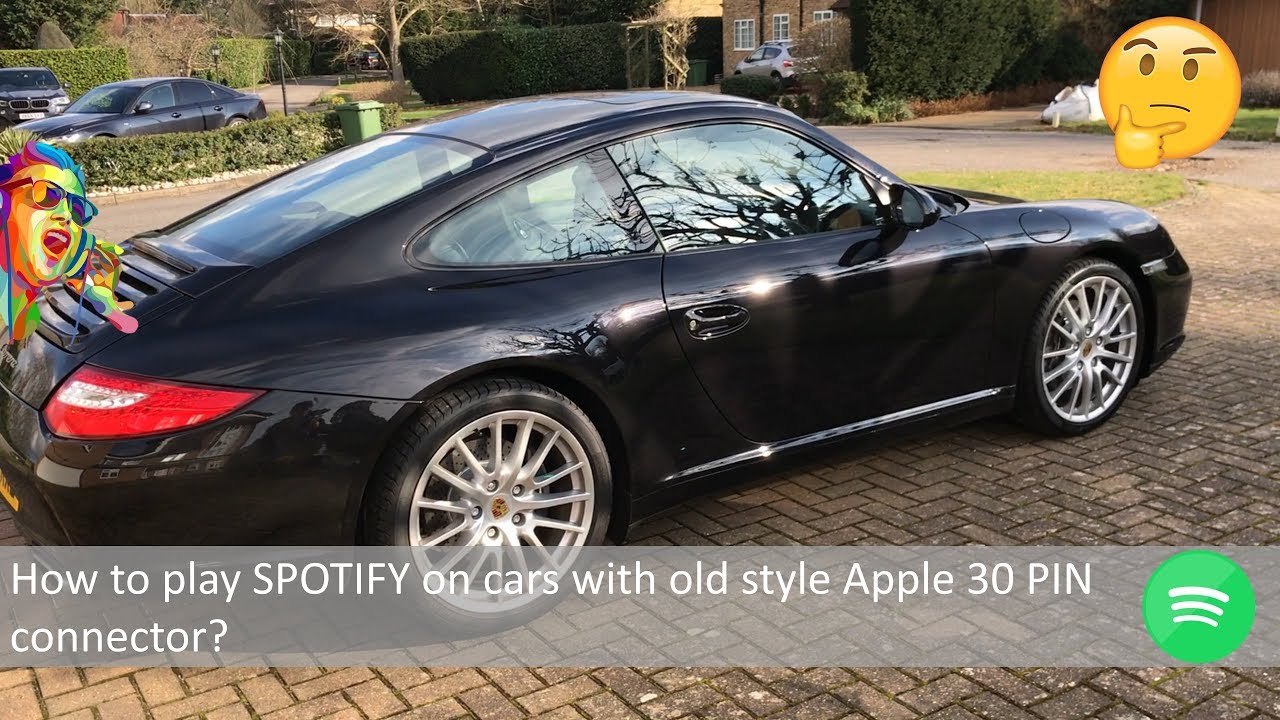 How to play Spotify on an older car with 30 Pin apple connector?
