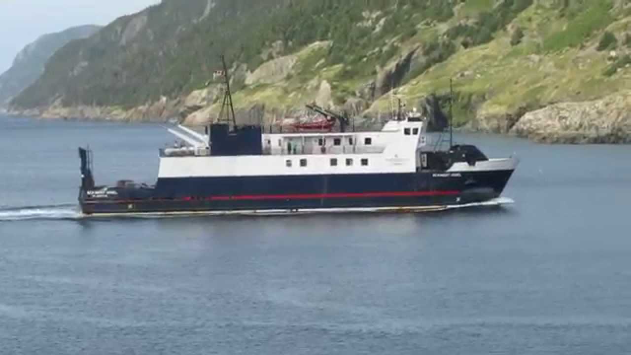 Bell Island ferry coming in the cove;