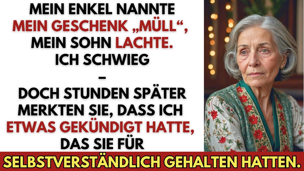 Mein Enkel nannte mein Geschenk „Müll“. Mein Sohn lachte – ich tätigte nur einen Anruf.
