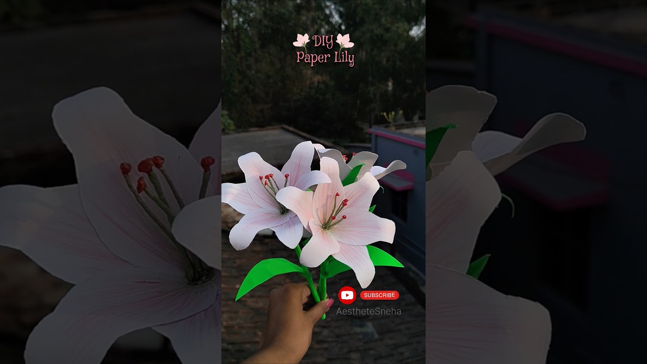 DIY Paper Lily💐| Easy Home Decor Crafts | 