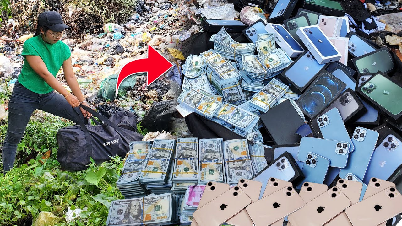Nice...  iPhone 13 & iPhone 13 Pro Max in black bag at trash