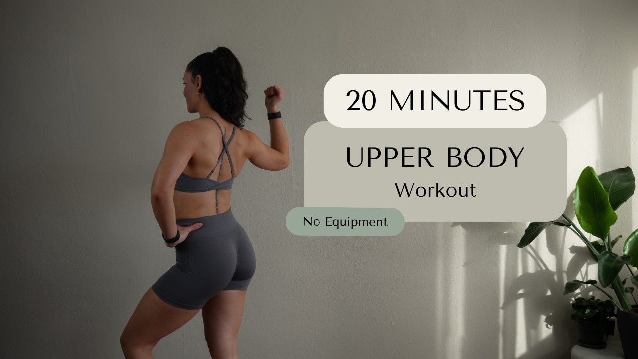 20 Min Upper Body Home Workout for Beginners 🔥 | No Equipment + Warm Up