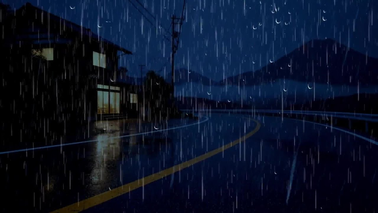 Night Rain on Tin Roof with Thunderstorm Sounds to Goodbye Stress and Sleep Deep