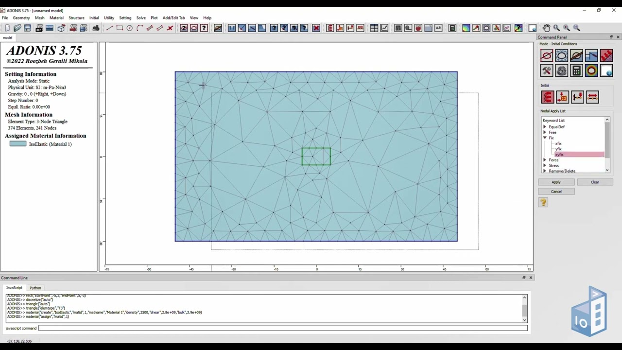 ADONIS: A Free Finite Element Software for Geo-Engineers