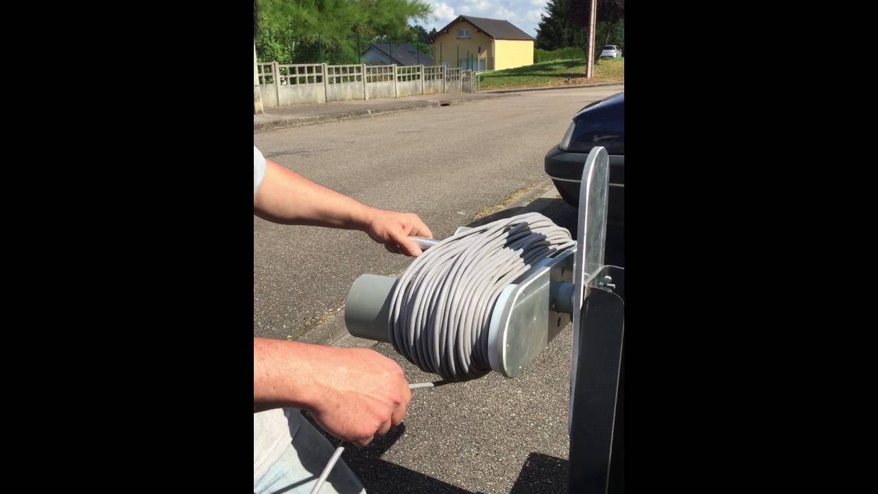 rangement du câble sono avec l'enrouleur