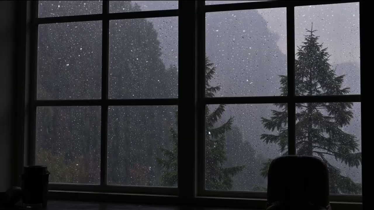 Powerful Rainstorm on Window with Thunder | Calming Rain Sounds for Sleeping, Studying & Meditation
