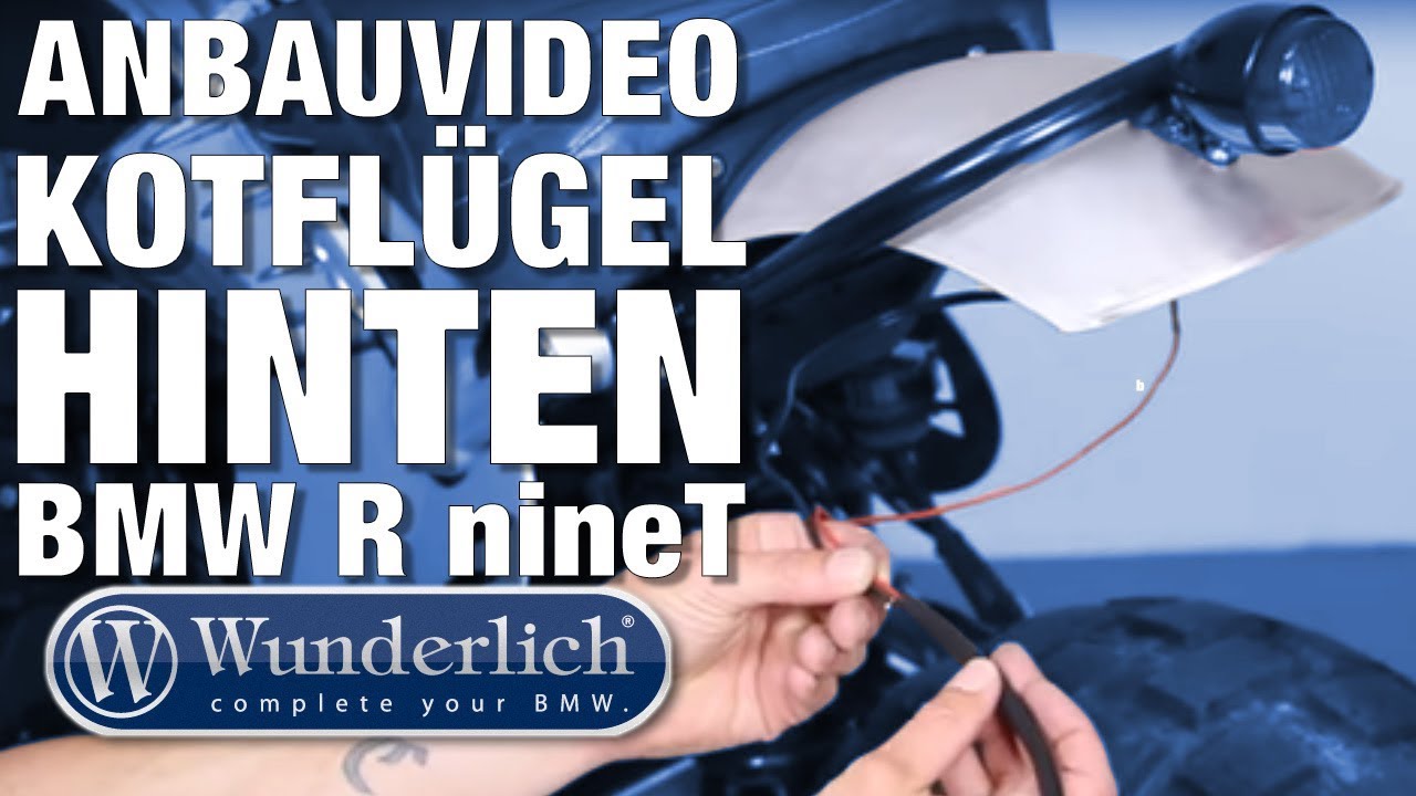 Wunderlich Anbauvideo BMW R nineT Kotflügel hinten // fender rear // 44850 100