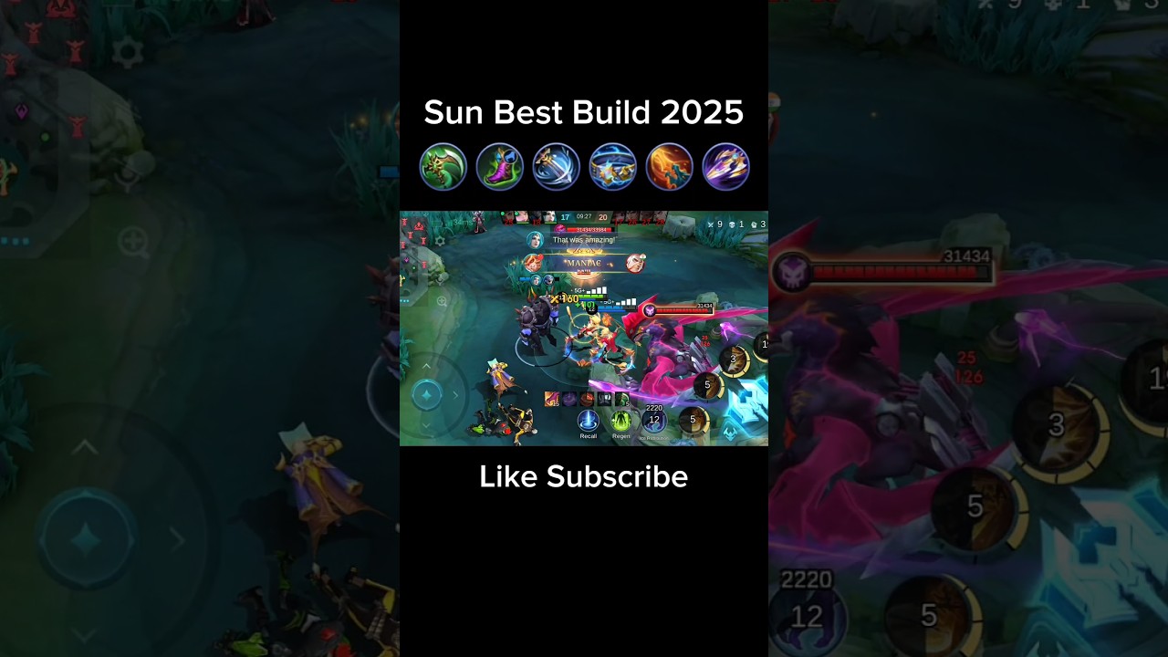 Sun Best Build 2025 #mlbb #mobilelegends #shorts