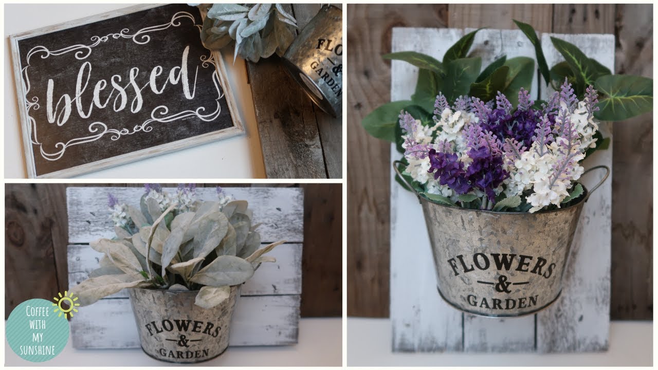FARMHOUSE DOLLAR TREE DIY | SPRING HOME DECOR | PALLET GALVANIZED | RUSTIC | MAKE IT YOUR OWN MONDAY