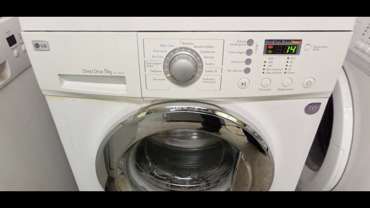 Pralka LG Direct Drive WD-10390ND blokada przed dziećmi przegląd programów