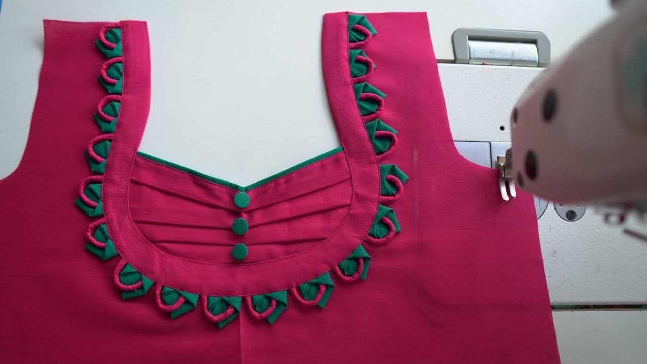 Beautiful neck design with sewing techniques | selai tutorial