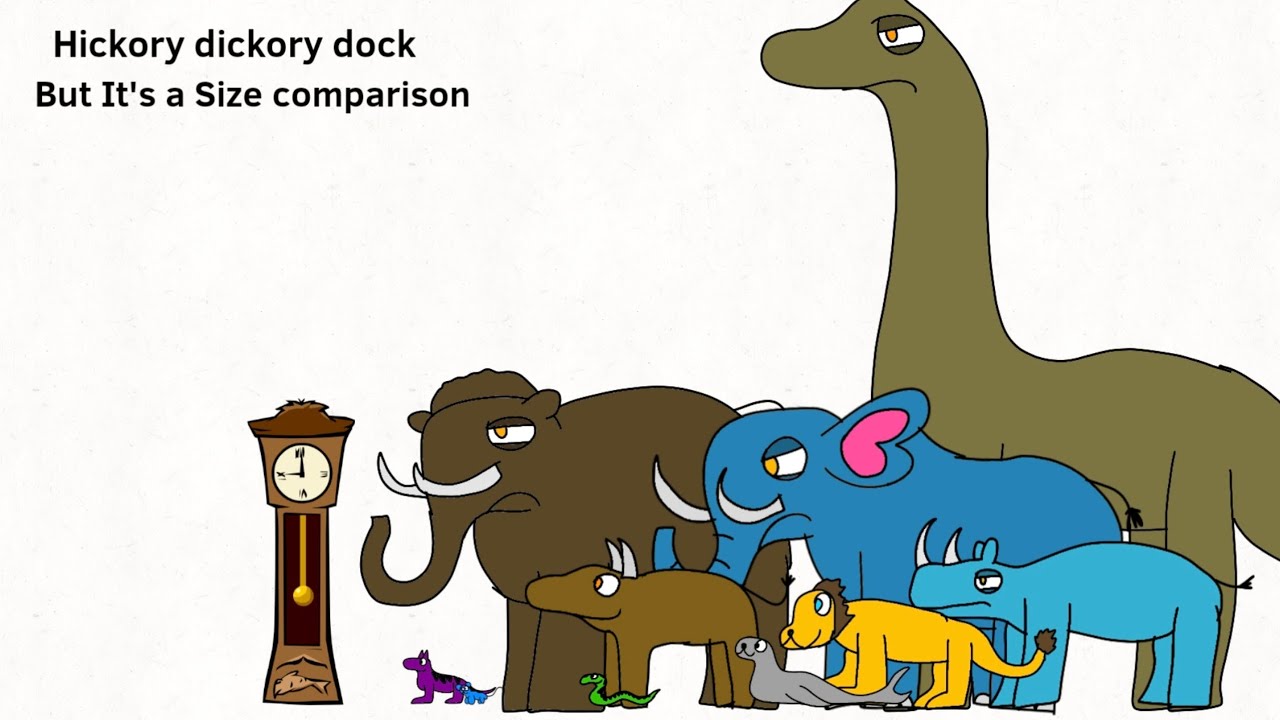 Hickory Dickory Dock But it's a size comparison