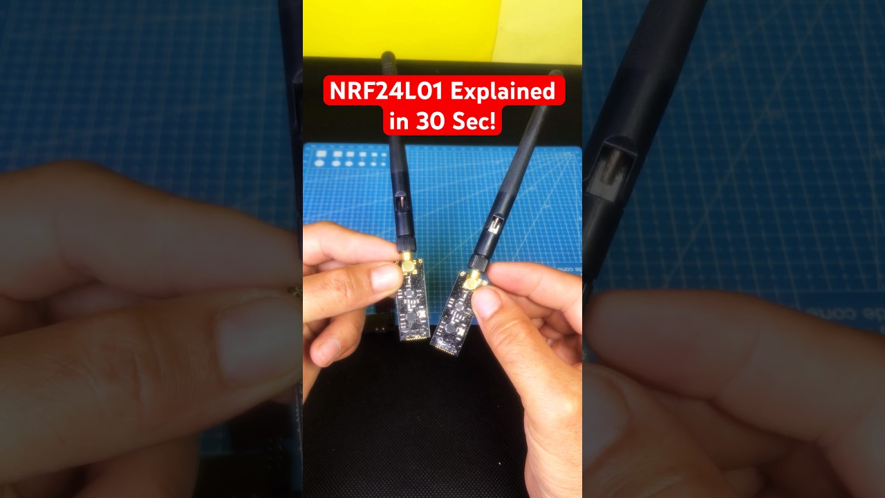 NRF24L01 Wireless Module Explained in 30 Seconds! 🔥 With & Without Antenna #shorts