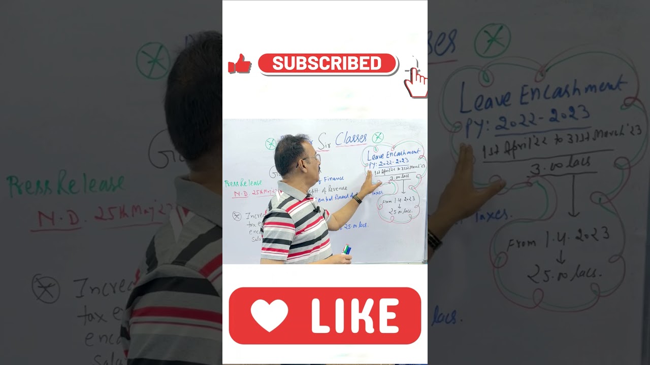 Leave Encashment | Increase of Exemption Limit | @MathurSirClasses