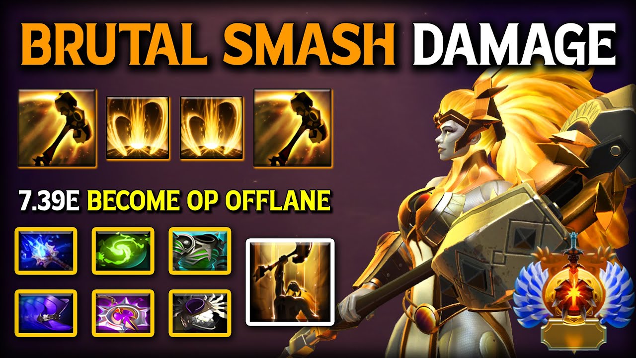 BRUTAL SMASH DAMAGE Offlane Dawnbreaker | AC + Refresher Orb Build | Non-stop Whirld Her Hammer