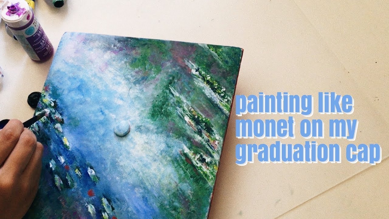 DIY GRADUATION CAP | MONET WATER LILLIES