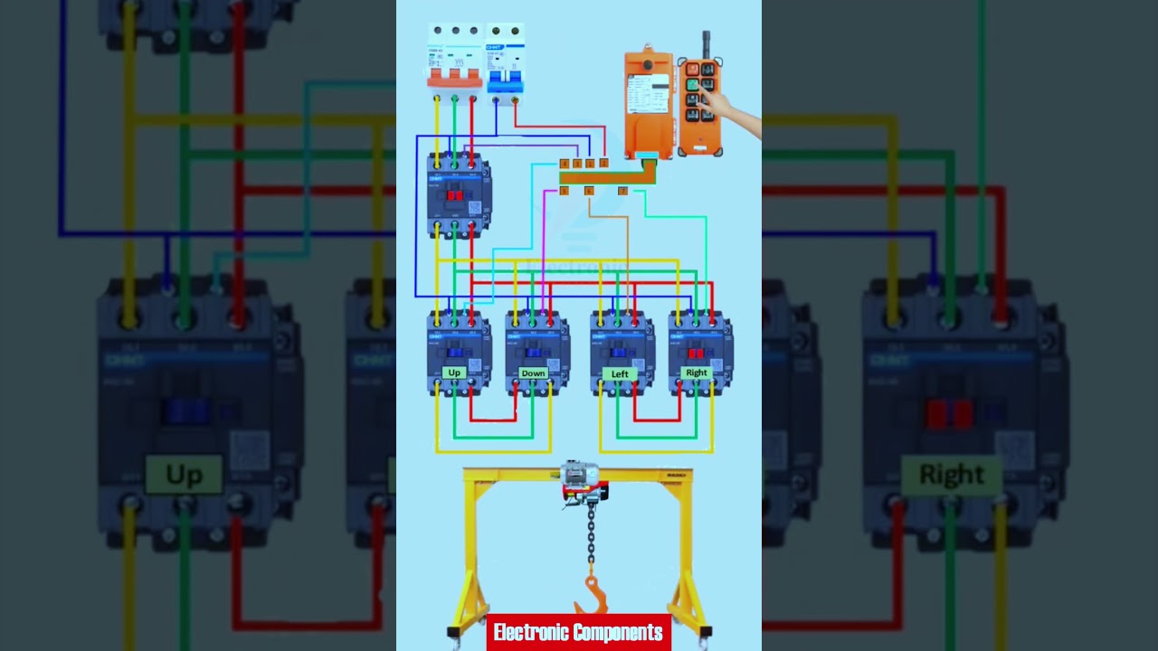 lift Crane power and control circuit diagram Crane wiring #shots