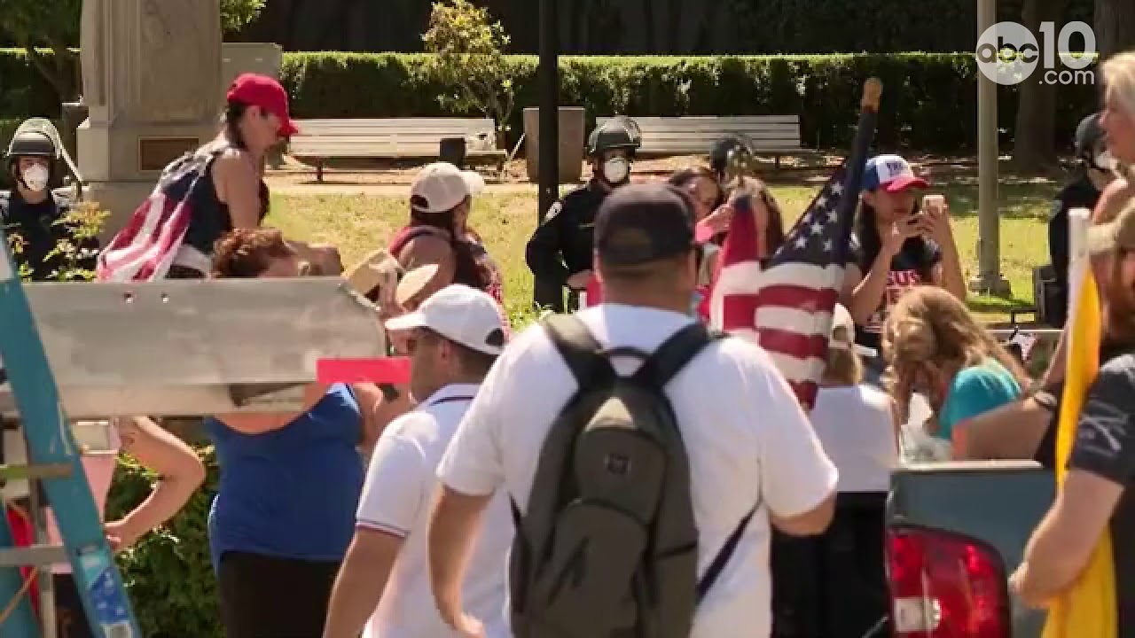 Protesters gather at the Capitol to demand California reopen | RAW