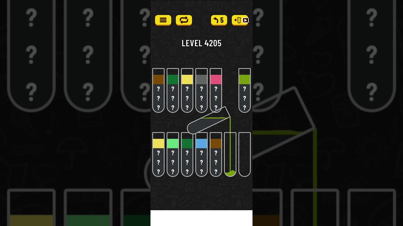water sort puzzle level 4205