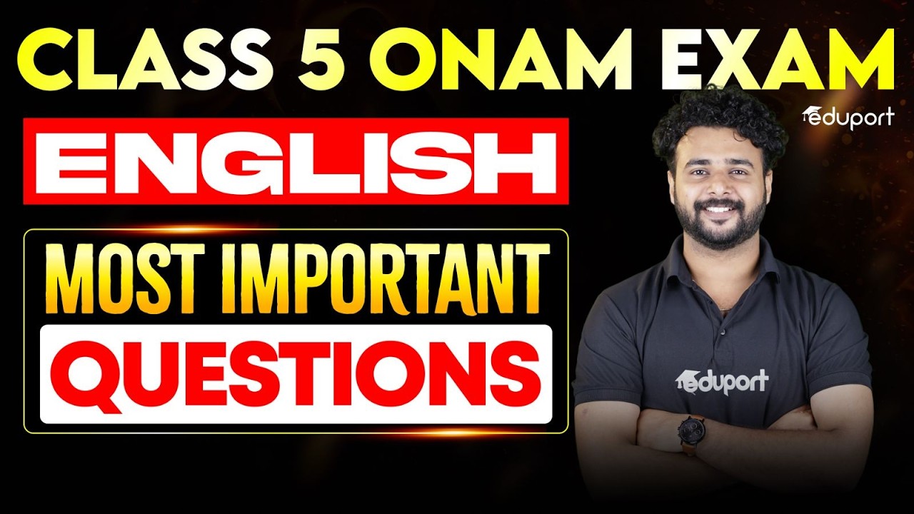 CLASS 5 English | Onam Exam MOST SURE QUESTION | Eduport Class 5