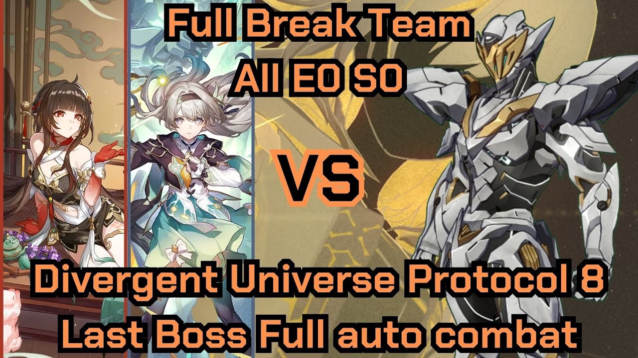 HSR # Full Break Team E0 S0 (Only MC E6) Divergent Universe ความหรรษาของมนุษย์ Protocol 8 Last Boss