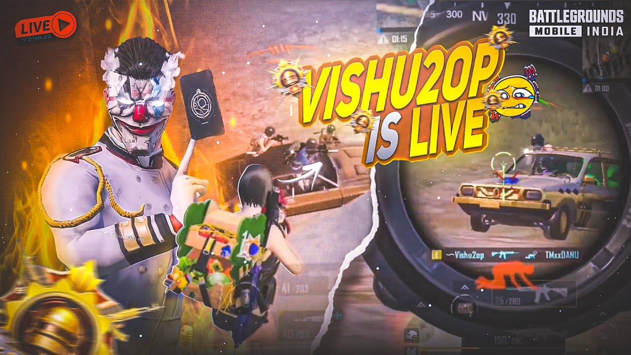 4.3 update is here 🔥 Live Rush Gameplay 😎 BGMI With Vishu2op