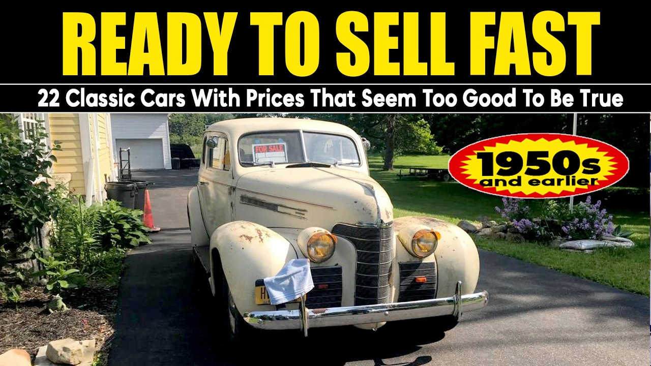 Ready to Sell Fast! 21 Vintage Cars with Prices That Seem Too Good to Be True!