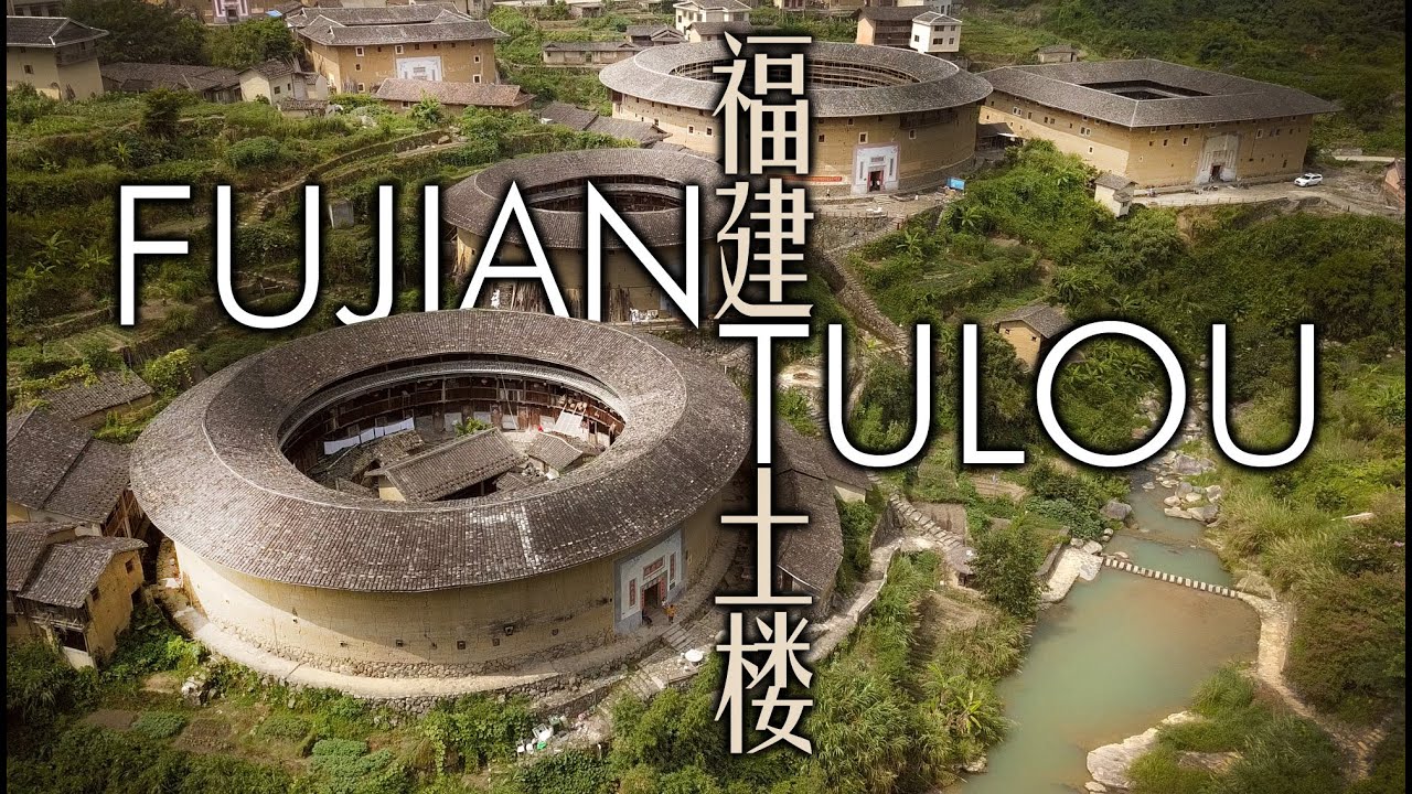 Fujian Tulou 福建土楼 - Aerial View of Key UNESCO Heritage Earthen Buildings (4K)