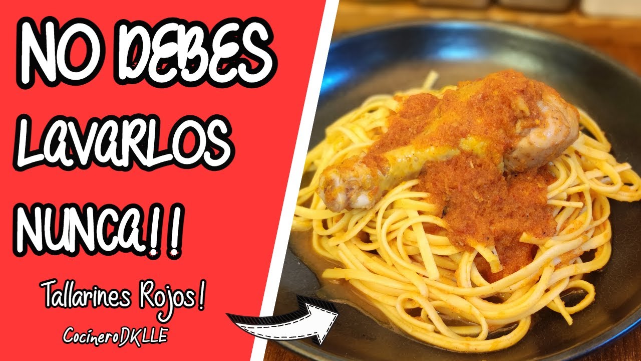 Como Hacer TALLARINES ROJOS 🍝 | Tallarines rojos con pollo 🍗
