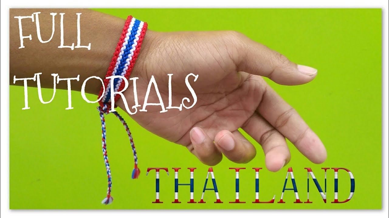 How to make a Friendship Bracelets - #Thailand Flag - Black B Wonosobo #tutorials