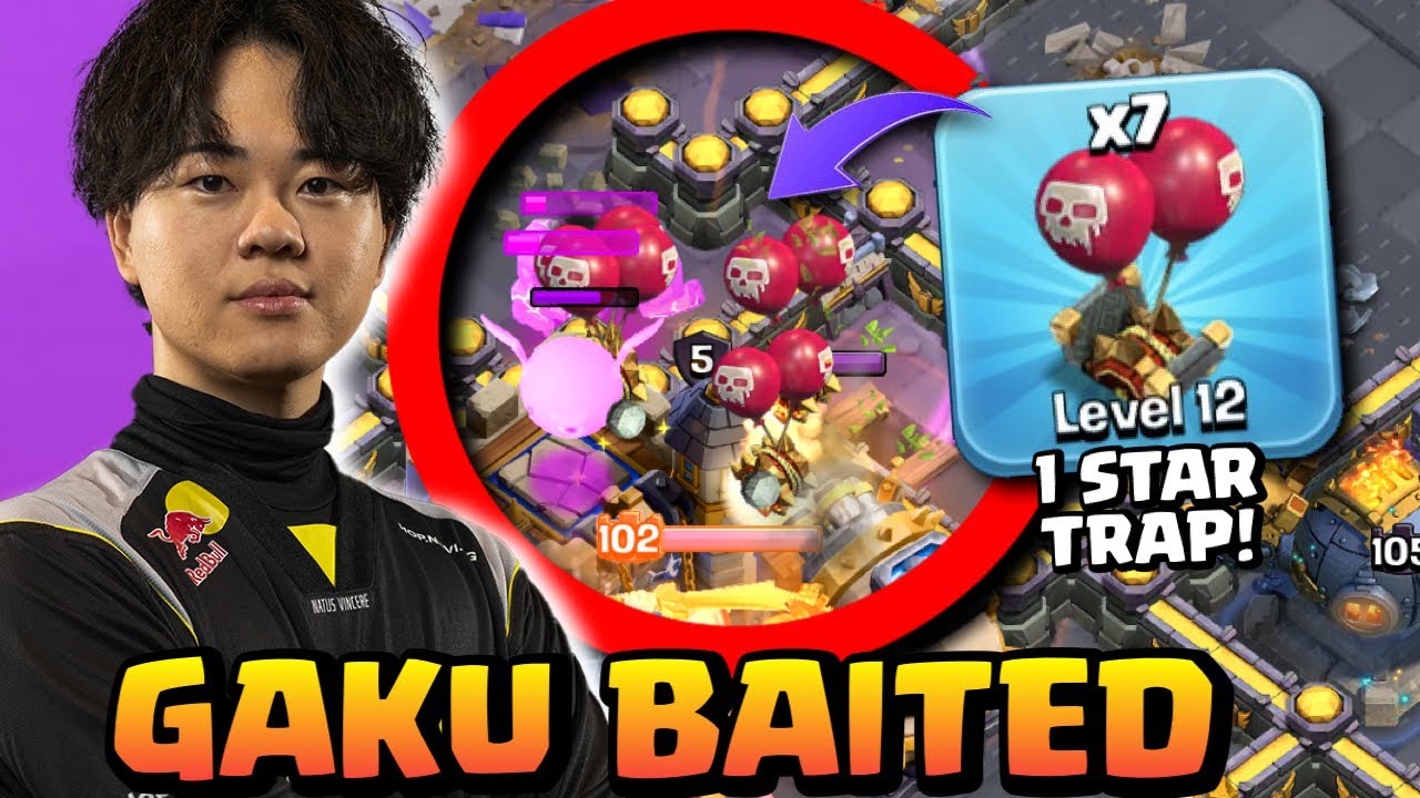 GAKU Tricked & Baited Into FIRST TH18 TRAP (Clash of Clans)