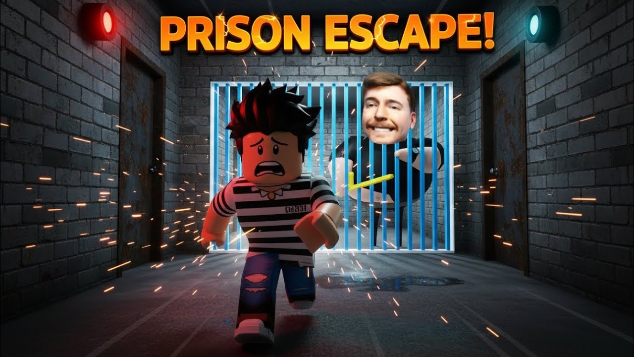 I Escaped MrBeast’s Prison in Roblox! 😱🔥| Roblox gameplay