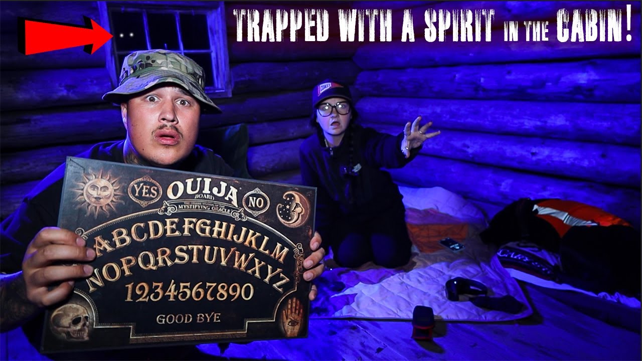 (WE FEARED OUR LIFE!) Our SCARIEST CAMPING TRIP Using The OUIJA BOARD In HAUNTED CABIN IN THE WOODS