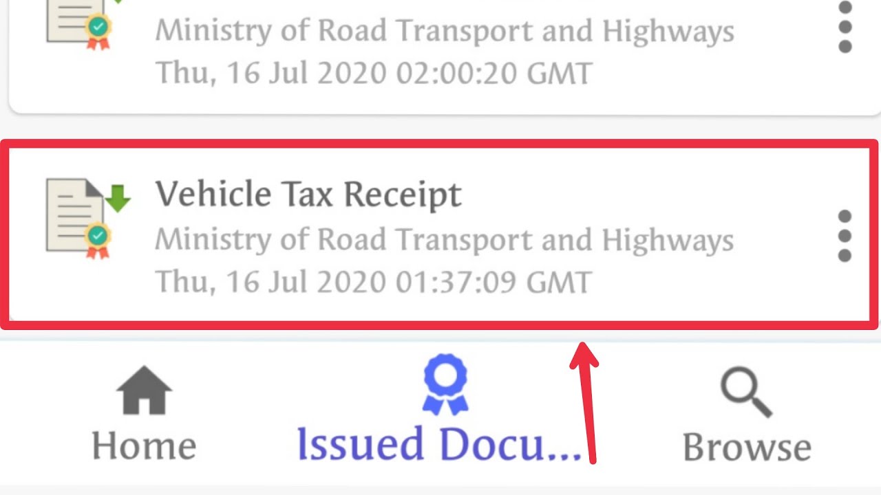 How To Download Vehicle Tax Receipt Certificate PDF Files In Android