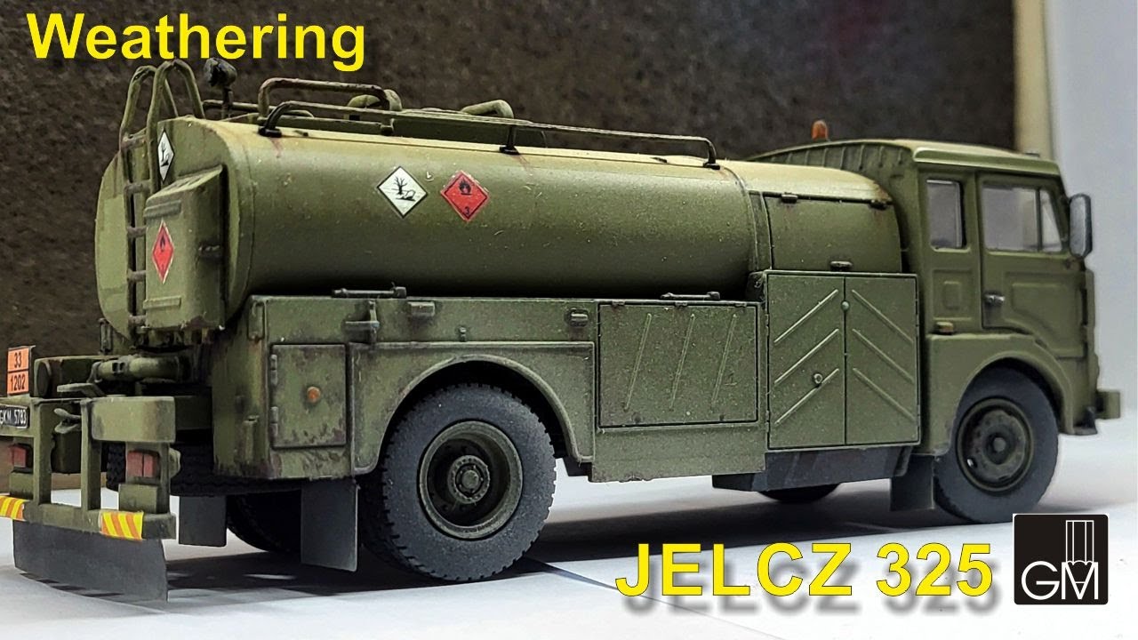 Jelcz 325 cysterna tank weathering scale model 1 43 waloryzacja postarzanie handmade aerograf