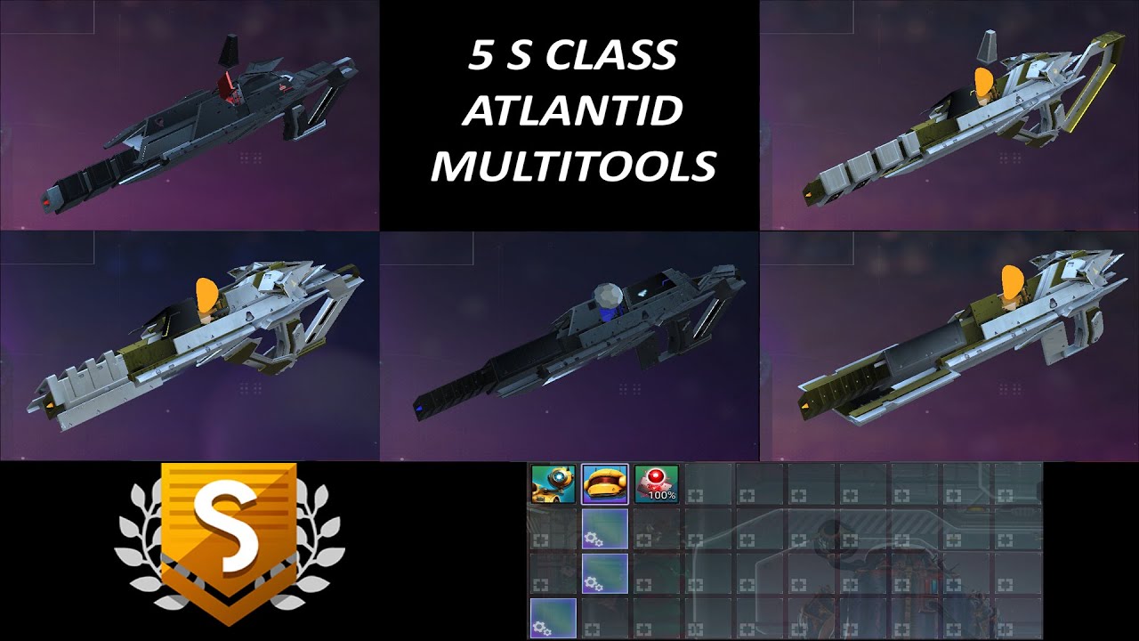 No Man's Sky - 2 Black & 3 Grey S Class Atlantid Multitools