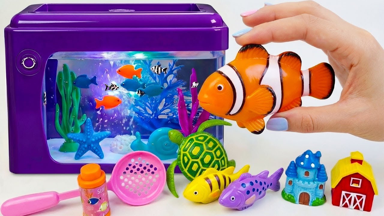 Satisfying Unboxing Zuru Robo Alive Fish Aquarium Playset ASMR 🐟 아쿠아리움 장난감 언박싱