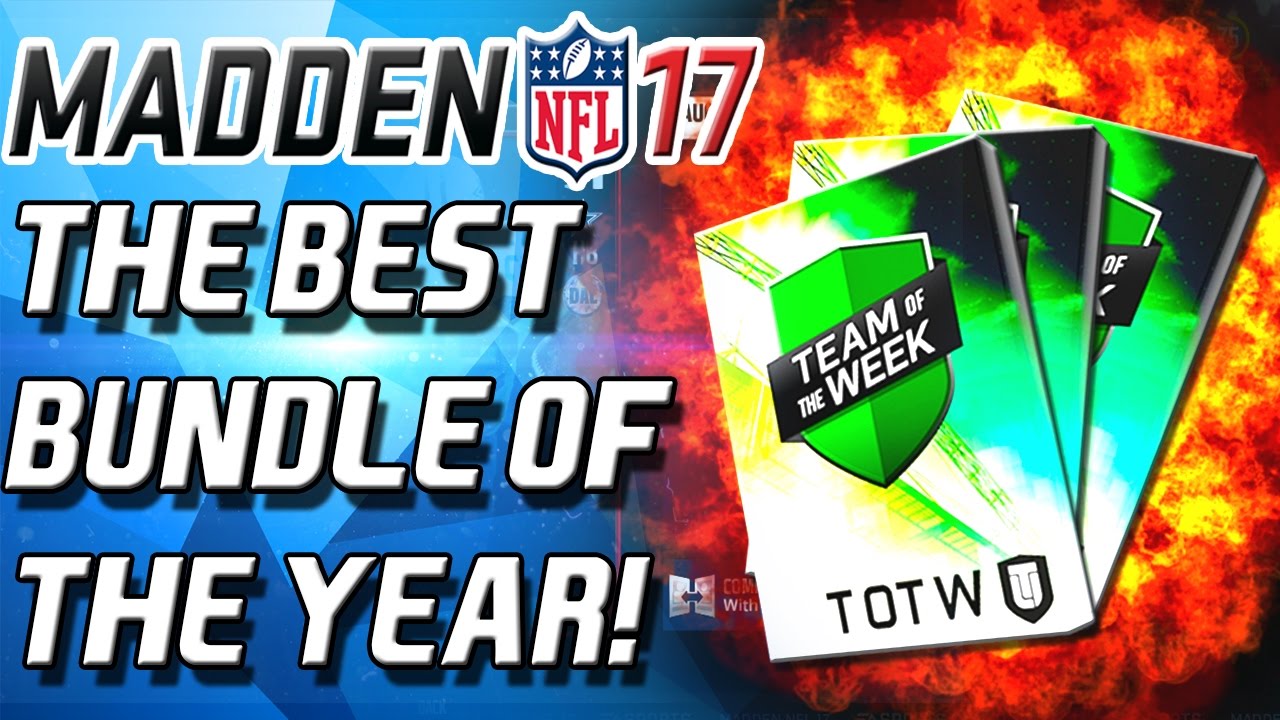 BEST BUNDLE OF THE YEAR! ELITE ZEKE! TEAM OF THE WEEK BUNDLE!- Madden 17 Ultimate Team