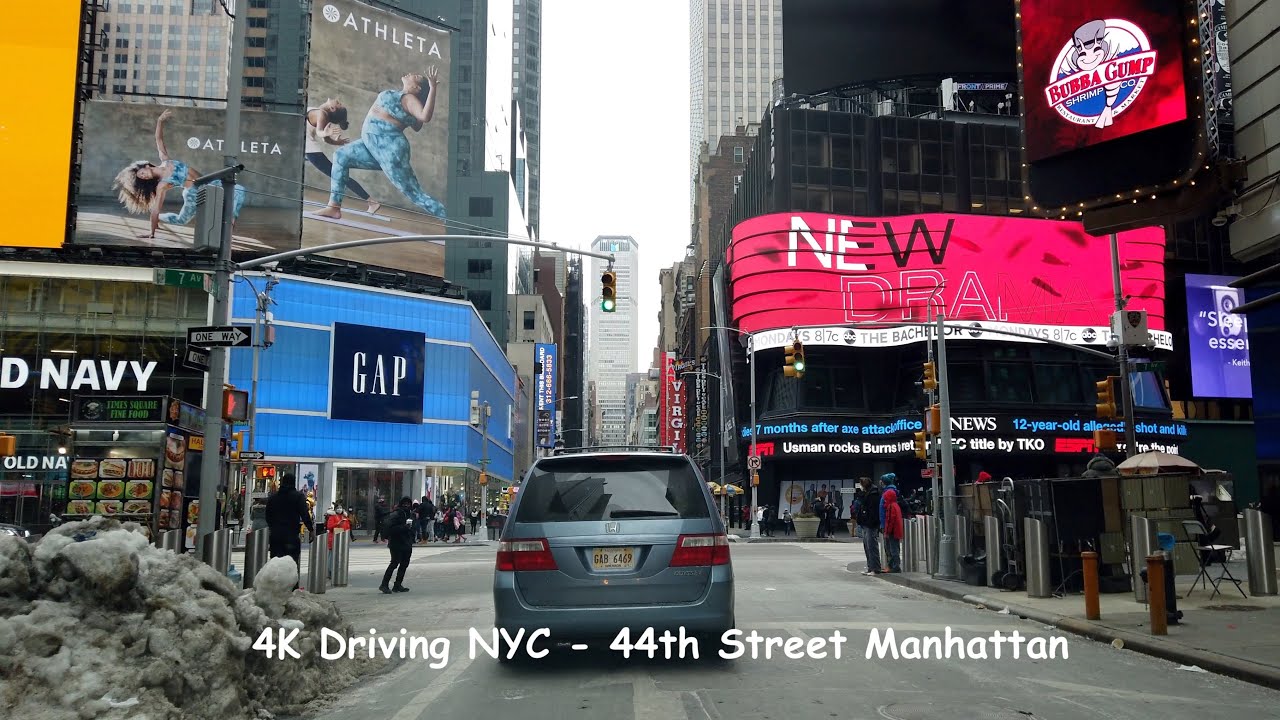 4K Driving NYC - 44th Street Manhattan | February 2021
