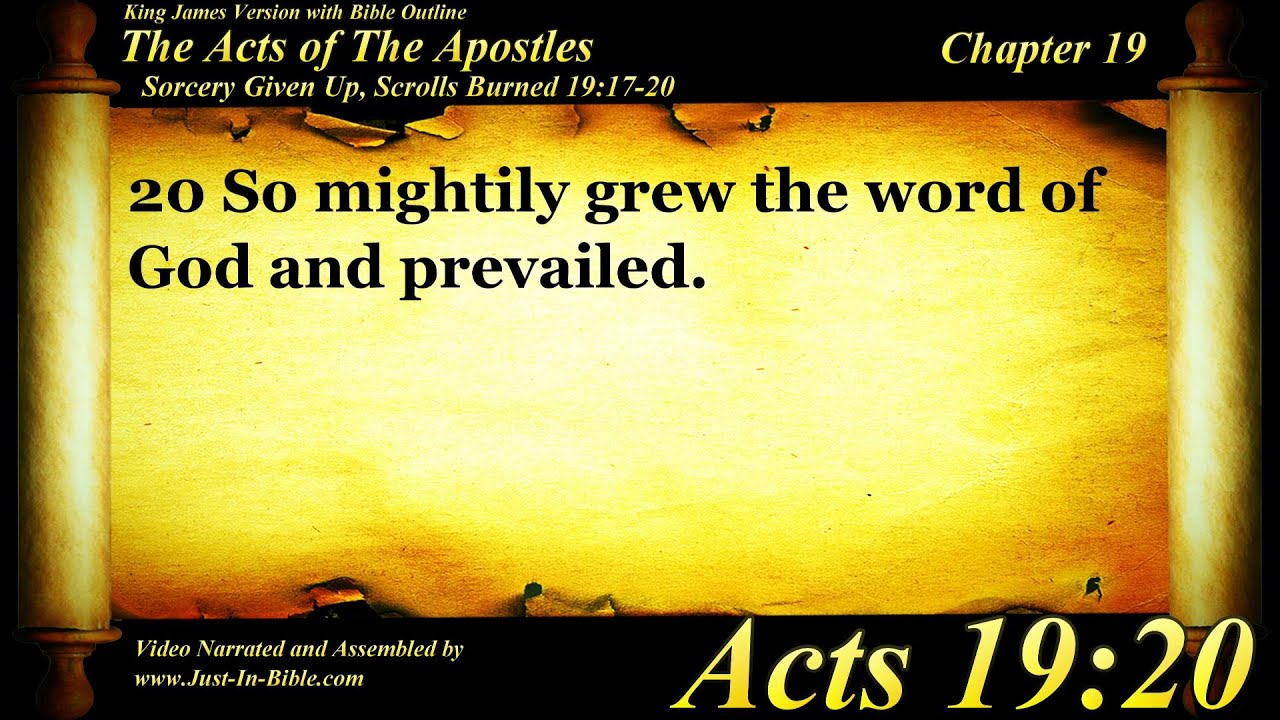 The Acts of the Apostles Chapter 19 - Bible Book #44 - KJV HD Read Along Audio/Video/Text